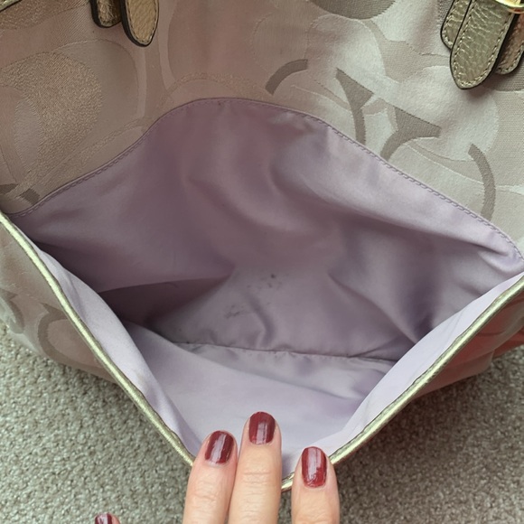 COACH TOTE BAG - TAN/GOLD - Picture 7 of 14